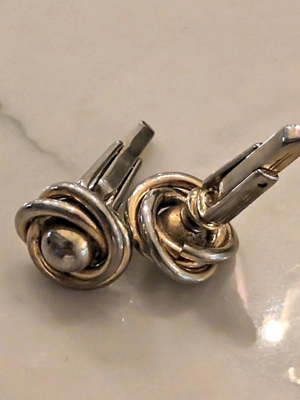 Silver-Tone Cuff Links
